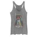 キャラクター ディフェンダー スタンス グラフィック タンクトップ 灰色 グレー グレイ ヘザー 【 LICENSED CHARACTER VOLTRON RETRO DEFENDER STANCE SQUARE GRAPHIC TANK TOP / GRAY HEATHER 】 キッズ ベビー マタニ