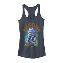 グラフィック タンクトップ 藍色 インディゴ スターウォーズ : 【 STAR WARS THE CLONE WARS AHSOKA PORTRAIT GRAPHIC TANK TOP / INDIGO 】 キッズ ベビー マタニティ トップス パーカー
