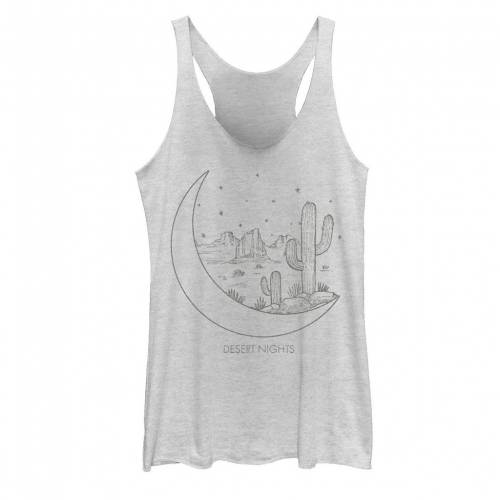 アート タンクトップ 白色 ホワイト ヘザー 【 UNBRANDED DESERT NIGHTS LINE ART TANK TOP / WHITE HE..