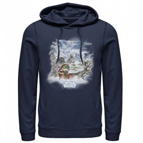 キャラクター フーディー パーカー 紺色 ネイビー スターウォーズ LUKE'S 【 LICENSED CHARACTER HOLIDAY CARTOON HOODIE NAVY 】