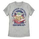 キャラクター クリスマス Tシャツ ヘザー スターウォーズ 【 LICENSED CHARACTER STAR WARS THE MANDALORIAN CHRISTMAS TEE / ATHLETIC HEATHER 】 キッズ ベビー マタニティ トップス カットソー