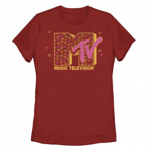 楽天スニケス【★スーパーSALE★6/11深夜2時迄】キャラクター ロゴ Tシャツ 赤 レッド 【 LICENSED CHARACTER MTV MUSIC TELEVISION DOODLE HEARTS LOGO TEE / RED 】 キッズ ベビー マタニティ トップス カットソー