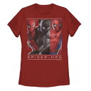 キャラクター Tシャツ 赤 レッド 【 LICENSED CHARACTER MARVEL SPIDER-MAN FAR FROM HOME PORTRAIT PANELS TEE / RED 】 キッズ ベビー マタニティ トップス カットソー