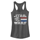 キャラクター 赤 レッド 白色 ホワイト 青色 ブルー タンクトップ チャコール スターウォーズ 【 LICENSED CHARACTER STAR WARS RED WHITE BLUE STRIPES TANK TOP / CHARCOAL 】 キッズ ベビー マタニティ トップス