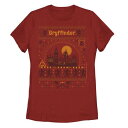 キャラクター クリスマス グラフィック Tシャツ 赤 レッド 【 LICENSED CHARACTER HARRY POTTER GRYFFINDOR CHRISTMAS GRAPHIC TEE / RED 】 キッズ ベビー マタニティ トップス カットソー