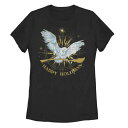 【★Fashion THE SALE★7/12午前10時迄】キャラクター クリスマス グラフィック Tシャツ 黒色 ブラック 【 LICENSED CHARACTER HARRY POTTER HEDWIG CHRISTMAS HAPPY HOLIDAYS GRAPHIC TEE / BLACK 】 キッズ ベビー マタニティ トップス カットソー