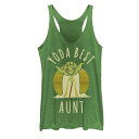 キャラクター タンクトップ スターウォーズ 【 LICENSED CHARACTER STAR WARS YODA BEST AUNT CARTOON TANK TOP / ENVY 】 キッズ ベビー マタニティ トップス パーカー