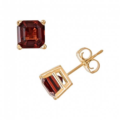 ゴールド イヤリング 赤 レッド 【 CELEBRATION GEMS 14K GOLD GARNET STUD EARRINGS / RED 】 ジュエリー アクセサリー レディースジュエリー