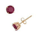 ゴールド イヤリング 赤 レッド 【 CELEBRATION GEMS 14K GOLD RUBY STUD EARRINGS / RED 】 ジュエリー アクセサリー レディースジュエリー