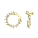 【★Fashion THE SALE★7/12午前10時迄】ゴールド ダイヤモンド フープ イヤリング T.W. 【 GEMMINDED 10K GOLD 3/...