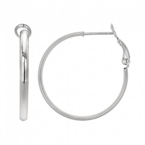 俧 С ա   졼  PRIMROSE STERLING SILVER HOOP EARRINGS / GREY  奨꡼ ꡼ ǥ奨꡼