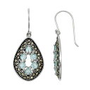 銀色 シルバー イヤリング ?STERLING & 【 TORI HILL SILVER CUBIC ZIRCONIA MARCASITE TEARDROP EARRINGS / MULTI NONE 】 ジュエリー アクセサリー レディースジュエリー
