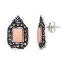 銀色 シルバー シェル イヤリング ?STERLING & 【 TORI HILL SILVER SHELL MARCASITE GEOMETRIC EARRINGS / MULTI NONE 】 ジュエリー アクセサリー レディースジュエリー