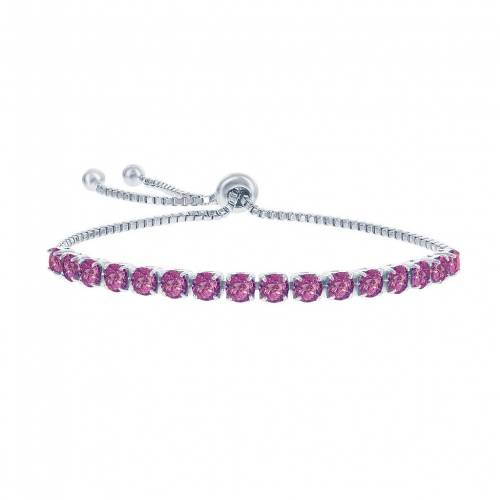 銀色 シルバー ピンク ブレスレット 【 UNBRANDED STERLING SILVER PINK GEMSTONE BRACELET / 】 ジュエリー アクセサリー レディースジュエリー