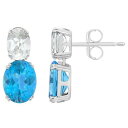 銀色 シルバー 青色 ブルー 白色 ホワイト イヤリング & 【 ALYSON LAYNE STERLING SILVER BLUE TOPAZ WHITE EARRINGS / 】 ジュエリー アクセサリー レディースジュエリー