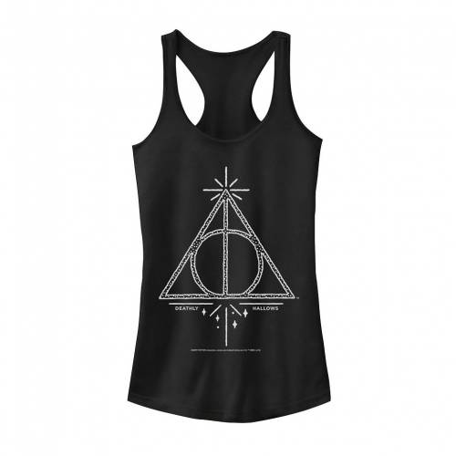 キャラクター アート タンクトップ 黒色 ブラック 【 LICENSED CHARACTER HARRY POTTER DEATHLY HALLOW..