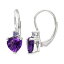 銀色 シルバー イヤリング 紫 パープル & 【 STELLA GRACE STERLING SILVER AFRICAN AMETHYST TANZANITE HEART DROP EARRINGS / PURPLE 】 ジュエリー アクセサリー レディースジュエリー