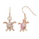 【★Fashion THE SALE★1/14迄】ローズ ゴールド 銀色 シルバー ピンク イヤリング 【 UNBRANDED 14K ROSE GOLD OVER SILVER LAB-CREATED PINK OPAL TURTLE DROP EARRINGS / ROSE TONE 】 ジュエリー アクセサリー レディースジュエリー