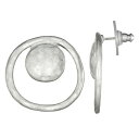 ブランド名Bella Uno性別womens (adult)商品名Worn Silver Open Disc Circle Earringsカラー/Silver/Tone