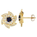 【★Fashion THE SALE★7/12午前10時迄】ゴールド イヤリング 【 DESIGNS BY GIOELLI 10K GOLD GEMSTONE SWIRL STUD EARRINGS / 】 ジュエリー アクセサリー レディースジュエリー