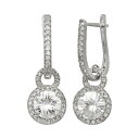 【★Fashion THE SALE★7/12午前10時迄】銀色 シルバー 白色 ホワイト イヤリング 【 UNBRANDED STERLING SILVER LAB-CREATED WHITE SAPPHIRE HALO DROP EARRINGS / 】 ジュエリー アクセサリー レディースジュエリー(4)