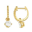 【★Fashion THE SALE★7/12午前10時迄】白色 ホワイト ゴールド イヤリング & T.W. 【 CHARLES & COLVARD 14K ...