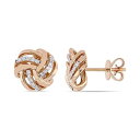 ローズ ゴールド ダイヤモンド イヤリング T.W. 【 STELLA GRACE 14K ROSE GOLD 1/6 CARAT DIAMOND LOVE KNOT STUD EARRINGS / 14K ROSE 】 ジュエリー アクセサリー レディースジュエリー(4)