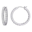 【★Fashion THE SALE★7/12午前10時迄】白色 ホワイト ゴールド フープ イヤリング 【 STELLA GRACE 10K WHITE GO...