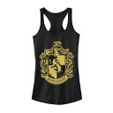 【★Fashion THE SALE★7/12午前10時迄】キャラクター グラフィック タンクトップ 黒色 ブラック 【 LICENSED CHARACTER HARRY POTTER HUFFLEPUFF SIMPLE HOUSE CREST GRAPHIC TANK TOP / BLACK 】 キッズ ベビー マタニティ トップス パーカー