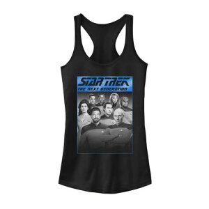 キャラクター グラフィック タンクトップ 黒色 ブラック 【 LICENSED CHARACTER STAR TREK NEXT GENERATION GROUP SHOT GRAPHIC TANK TOP / BLACK 】 キッズ ベビー マタニティ トップス Tシャツ カットソー