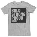 LN^[ S TVc wU[ y LICENSED CHARACTER BET BOLD STRONG PROUD LOGO TEE / ATHLETIC HEATHER z Yt@bV gbvX Jbg\[