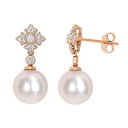 【★Fashion THE SALE★7/12午前10時迄】ローズ ゴールド ダイヤモンド パール イヤリング T.W. & 【 STELLA GRACE 10K ROSE GOLD 1/5 CARAT DIAMOND FRESHWATER CULTURED PEARL EARRINGS / 10K ROSE 】 ジュエリー アクセサリー レディースジュエリー
