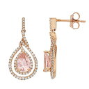 【★Fashion THE SALE★7/12午前10時迄】ローズ ゴールド ダイヤモンド イヤリング & T.W. 【 GEMMINDED 10K ROSE ...