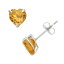  ۥ磻      UNBRANDED DESIGNS BY GIOELLI CITRINE 10K WHITE GOLD HEART STUD EARRINGS / ORANGE  奨꡼ ꡼ ǥ奨꡼