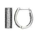 ブランド名Sophie Miller性別womens (adult)商品名Cubic Zirconia Sterling Silver U-Hoop Earringsカラー/Black