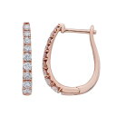 コレクション ゴールド ダイヤモンド フープ イヤリング T.W. 【 THE REGAL COLLECTION 14K GOLD 1/2 CARAT IGL CERTIFIED DIAMOND LEVERBACK HOOP EARRINGS / 】 ジュエリー アクセサリー レディースジュエリー