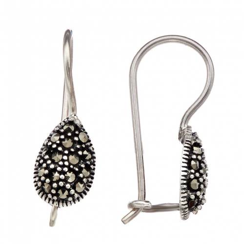 イヤリング 【 TORI HILL MARCASITE TEARDROP FRENCHWIRE EARRINGS / SILVERTONE 】 ジュエリー アクセ..
