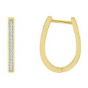 【★スーパーSALE★6/11午前2時迄】ゴールド ダイヤモンド フープ イヤリング T.W. 【 CELEBRATION GEMS 14K GOLD 1/10 CARAT DIAMOND HOOP EARRINGS / 】 ジュエリー アクセサリー レディースジュエリー(4)