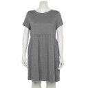 SO Tシャツ ドレス 【 Plus Size Simple Empire Tee Dress 】 Gray