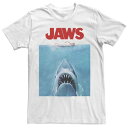 【★Fashion THE SALE★1/14迄】キャラクター Tシャツ 白色 ホワイト 【 LICENSED CHARACTER JAWS OVERSIZE POSTER TEE / WHITE 】 メンズファッション トップス カットソー