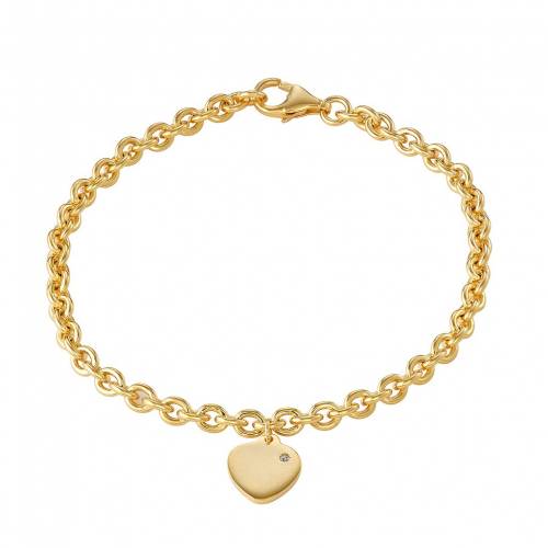 楽天スニケスゴールド 銀色 シルバー ダイヤモンド ブレスレット KIDS' 【 JUNIOR JEWELS GOLD TONE STERLING SILVER DIAMOND ACCENT HEART BRACELET / GOLD TONE 】