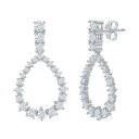 銀色 シルバー イヤリング & 【 UNBRANDED SILVER TONE CUBIC ZIRCONIA OPEN TEARDROP EARRINGS / STERLING 】 ジュエリー アクセサリー レディースジュエリー