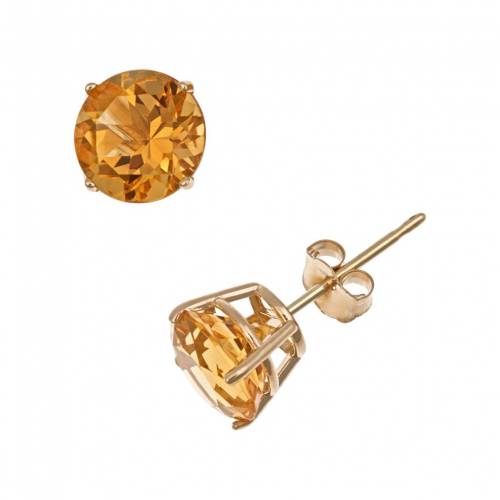      14K GOLD CITRINE STUD EARRINGS / ORANGE  奨꡼ ꡼ ǥ奨꡼