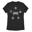 キャラクター マジック グラフィック Tシャツ 黒色 ブラック 【 LICENSED CHARACTER MAGIC THE GATHERING FIVE ELEMENTS GROUP SHOT GRAPHIC TEE BLACK 】