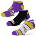 子供用 ルイジアナステイト タイガース 3個入 靴下 ファイティングタイガース 【 UNBRANDED YOUTH FOR BARE FEET LSU TIGERS 3-PACK SHOW ME THE MONEY ANKLE SOCKS / LSU MULTI 】 キッズ ベビー マタニティ タイツ