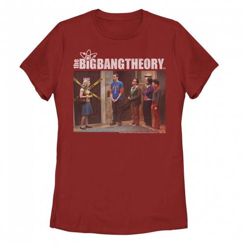 キャラクター Tシャツ 赤 レッド 【 LICENSED CHARACTER THE BIG BANG THEORY BROKEN ELEVATOR GROUP S..