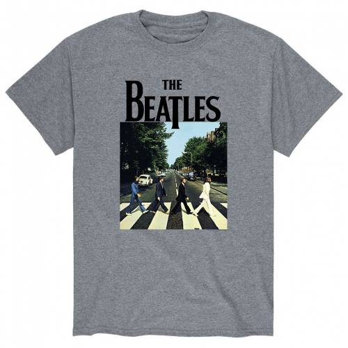 キャラクター ロゴ Tシャツ 灰色 グレー メンズ 【 LICENSED CHARACTER THE BEATLES ABBEY ROAD LOGO TEE GREY 】