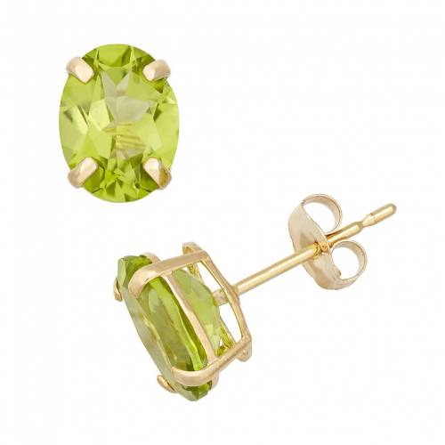    ꡼  UNBRANDED DESIGNS BY GIOELLI PERIDOT 10K GOLD OVAL STUD EARRINGS / GREEN  奨꡼ ꡼ ǥ奨꡼