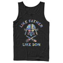 STAR WARS タンクトップ 黒色 ブラック スターウォーズ 【 DARTH VADER LIKE FATHER SON PAINT SPLATTER TANK BLACK 】