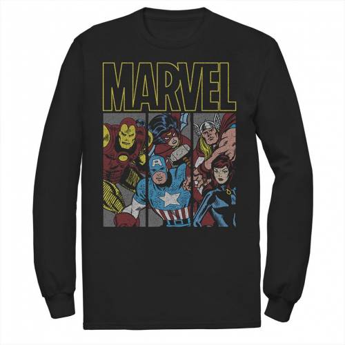 【★スーパーSALE★6/11午前2時迄】キャラクター クラシック グラフィック Tシャツ 黒色 ブラック 【 LICENSED CHARACTER MARVEL CLASSIC AVENGERS PANEL GRAPHIC TEE / BLACK 】 メンズファッション トップス カットソー 【★スーパーSALE★6/11午前2時迄】キャラクター クラシック グラフィック Tシャツ 黒色 ブラック 【 LICENSED CHARACTER MARVEL CLASSIC AVENGERS PANEL GRAPHIC TEE / BLACK 】 メンズファッション トップス カットソー